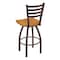Holland Bar Stool Co 30" Swivel Bar Stool, Bronze Finish, Med Maple Seat 41030BZMedMpl - alternate 4